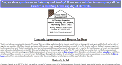 Desktop Screenshot of laramie-apartments.com